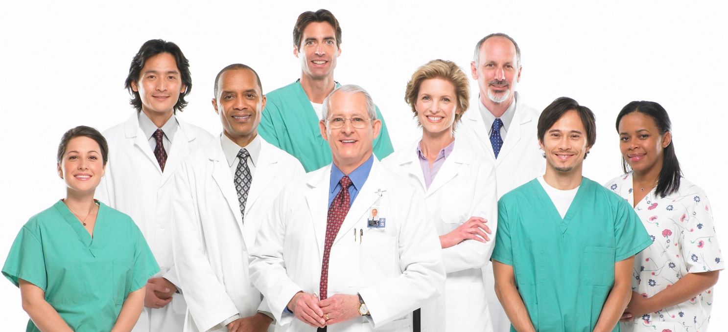 Diverse group of healthcare professionals