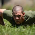 Marine recruit doing push ups